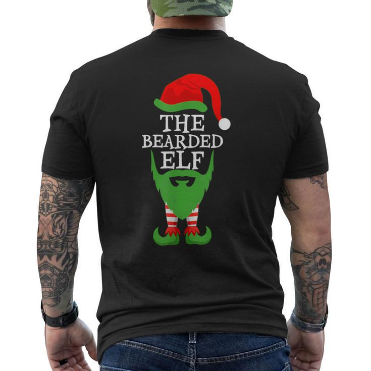 Xmas Holiday Matching Ugly Christmas Sweater The Bearded Elf Men's T-shirt Back Print