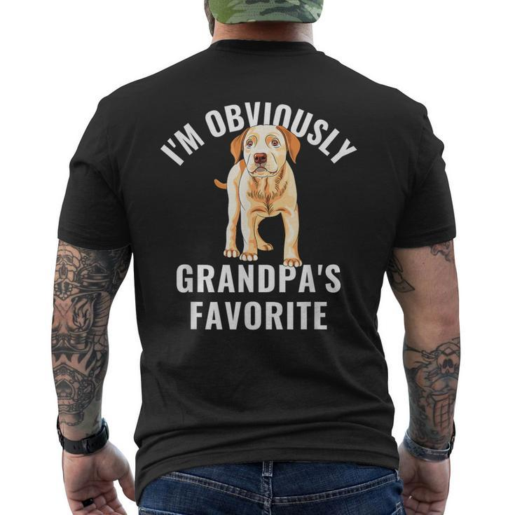 Yellow Lab Grandpa Favorite Labrador Retriever  Mens Back Print T-shirt