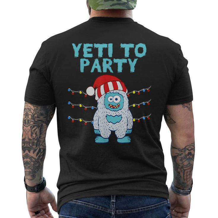 Yeti To Party Snowy Winter Apparel Ready To Party Yeti Men's T-shirt Back Print