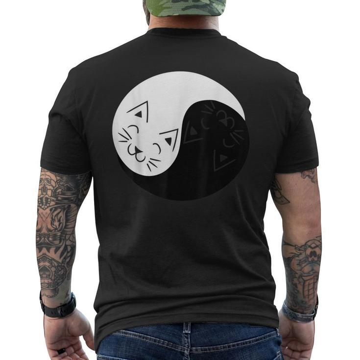 Yin And Yang Cats  Cat Animal S Men's T-shirt Back Print