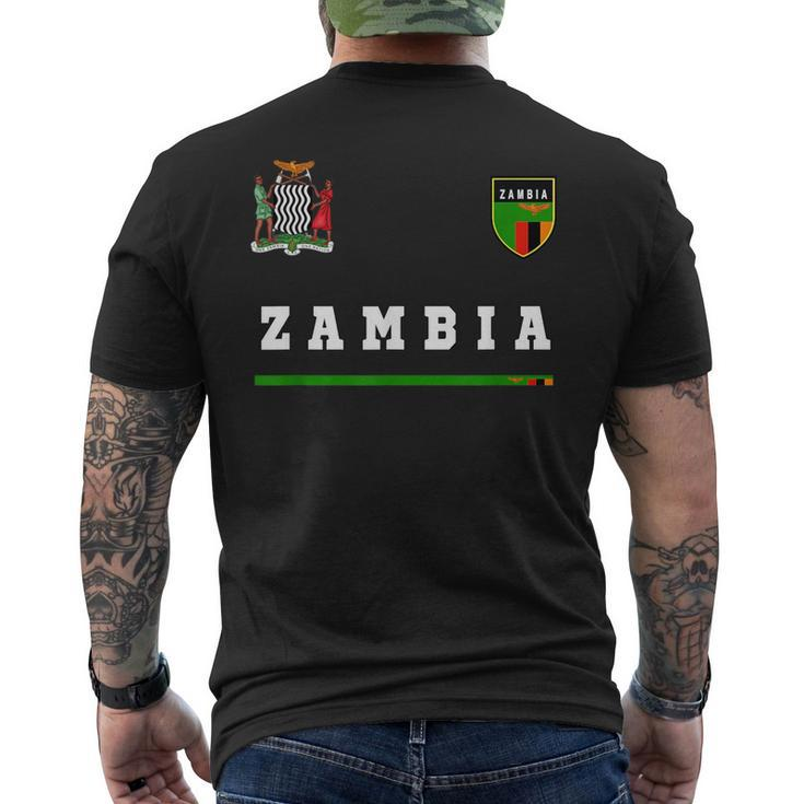 Zambia SportSoccer Jersey  Flag Football Africa  Mens Back Print T-shirt