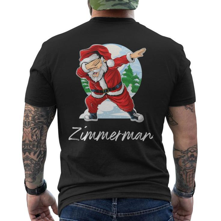Zimmerman Name Gift Santa Zimmerman Mens Back Print T-shirt