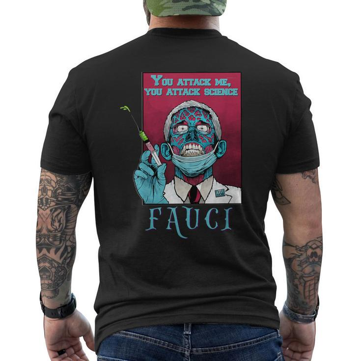 Zombie Fauci Science Anti Mask Arrest Fauci Dr Fauci Lied Men's T-shirt Back Print