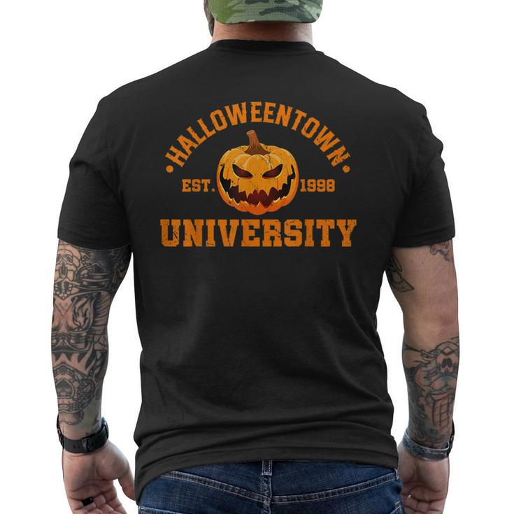 Zqzr Halloween Town University Est 1998 Pumpkin Halloween Halloween Men's T-shirt Back Print