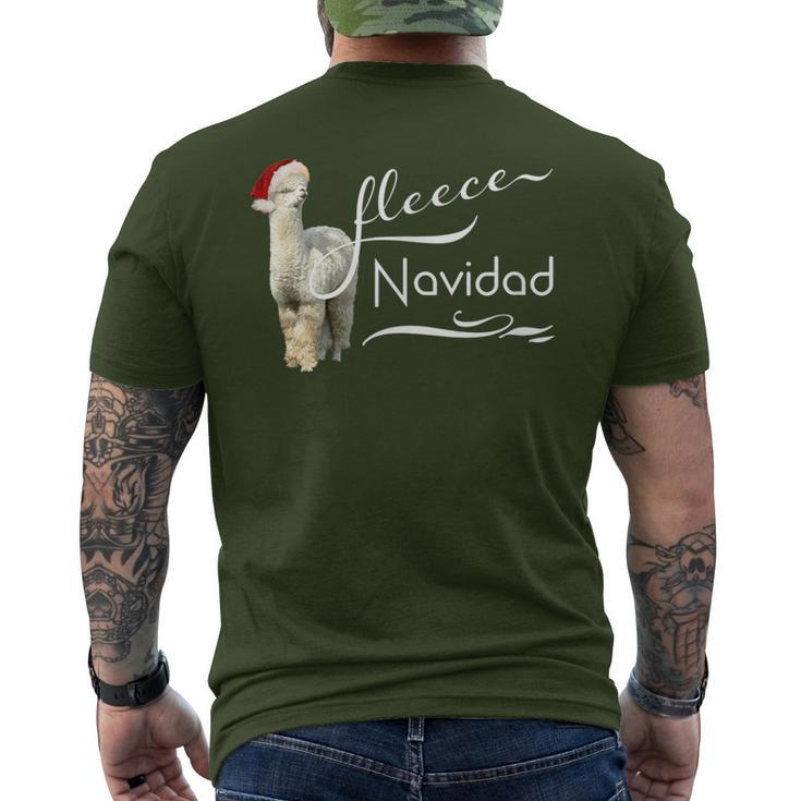 Alpaca Fleece Navidad Christmas T Men's T-shirt Back Print
