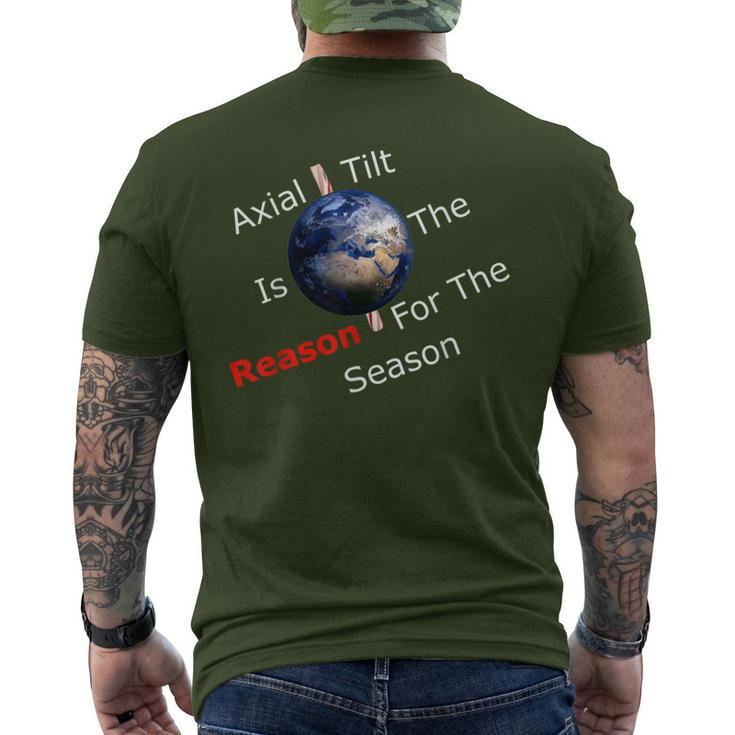 Axial Tilt Is The Reason For The Season Atheist Christmas Men's T-shirt Back Print