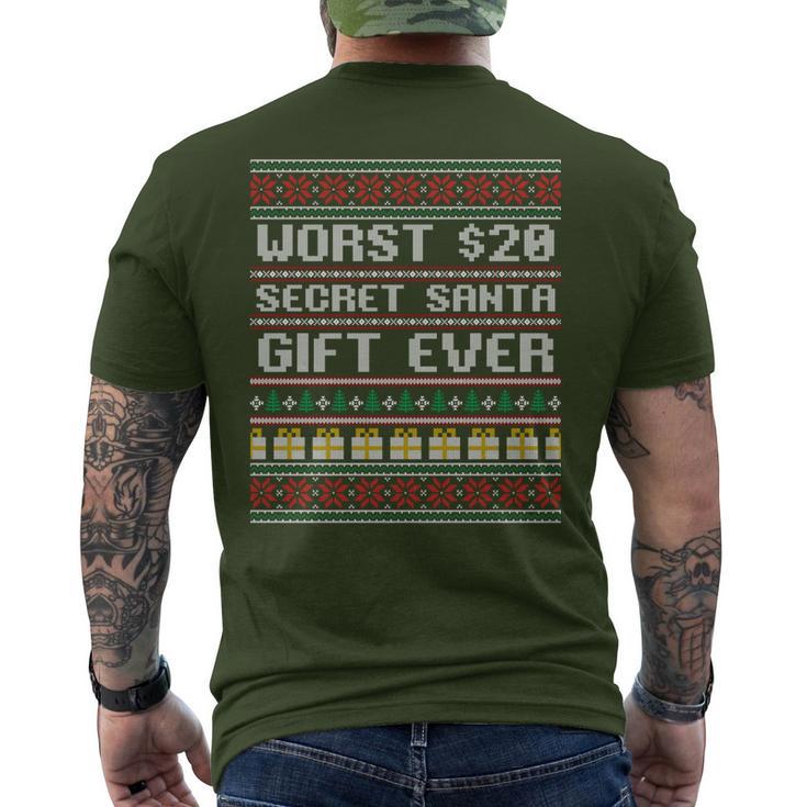 Best Worst $20 Secret Santa Ever  Idea Men's T-shirt Back Print