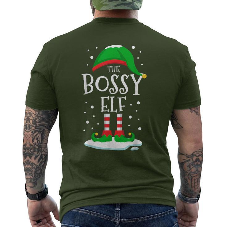 The Bossy Elf Christmas Family Matching Xmas Group Men's T-shirt Back Print
