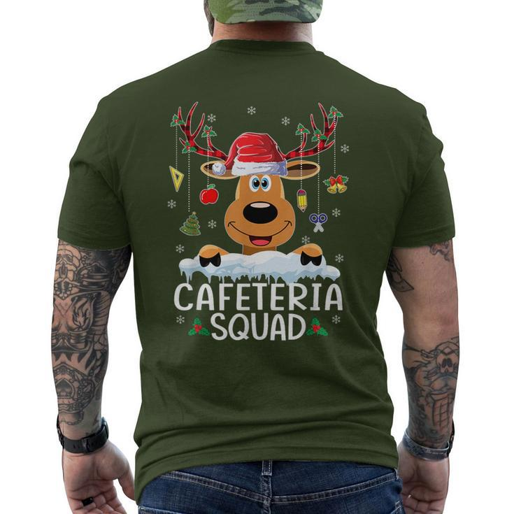 Cafeteria Squad Reindeer Santa Hat Christmas Family Men's T-shirt Back Print