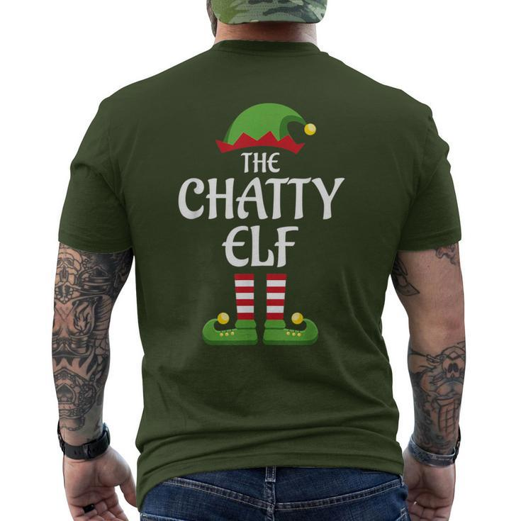 Chatty Elf Family Matching Group Christmas Men's T-shirt Back Print