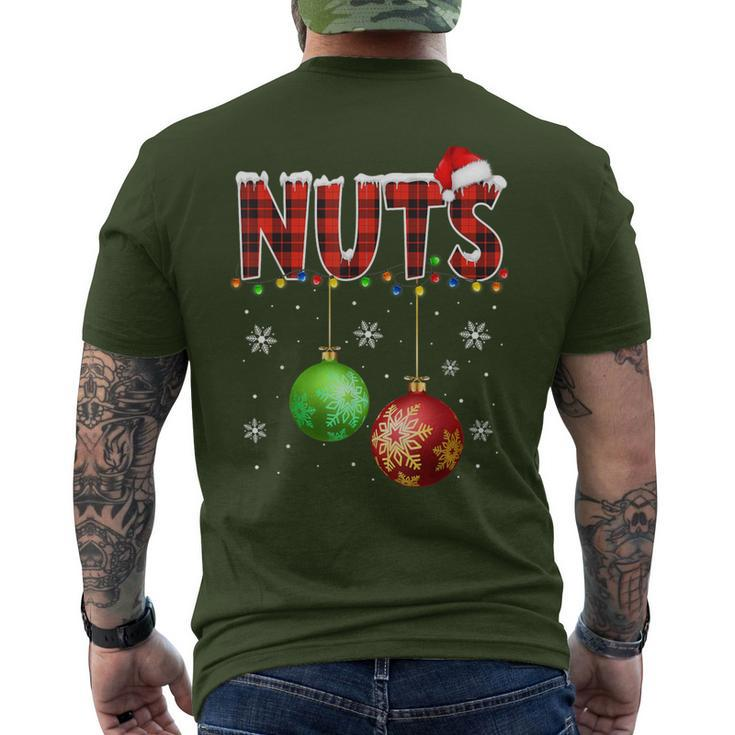 Chestnuts Matching Couples Christmas Lights Nuts Men's T-shirt Back Print