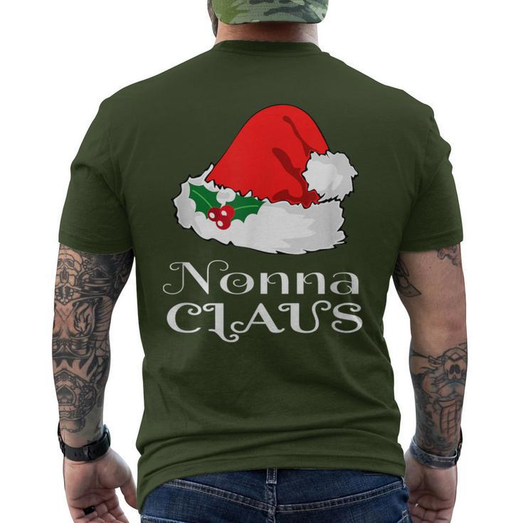 Christmas Nonna Claus Matching Pajama Santa Hat X-Mas Men's T-shirt Back Print