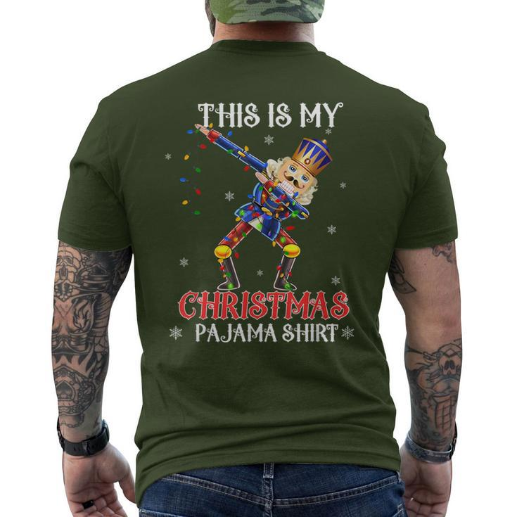 This Is My Christmas Pajama Dabbing Nutcracker Men's T-shirt Back Print