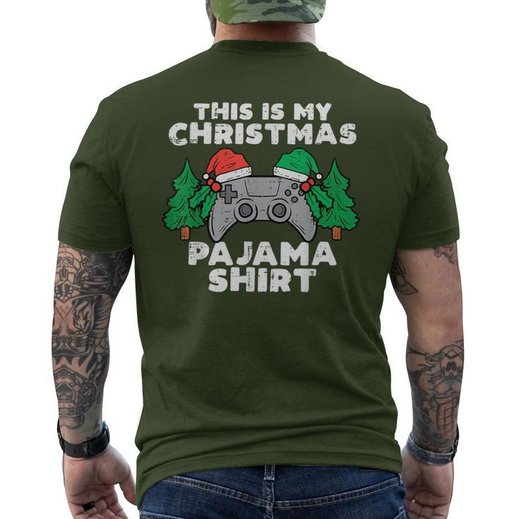This Is My Christmas Pajama Video Games Boys Xmas Men's T-shirt Back Print