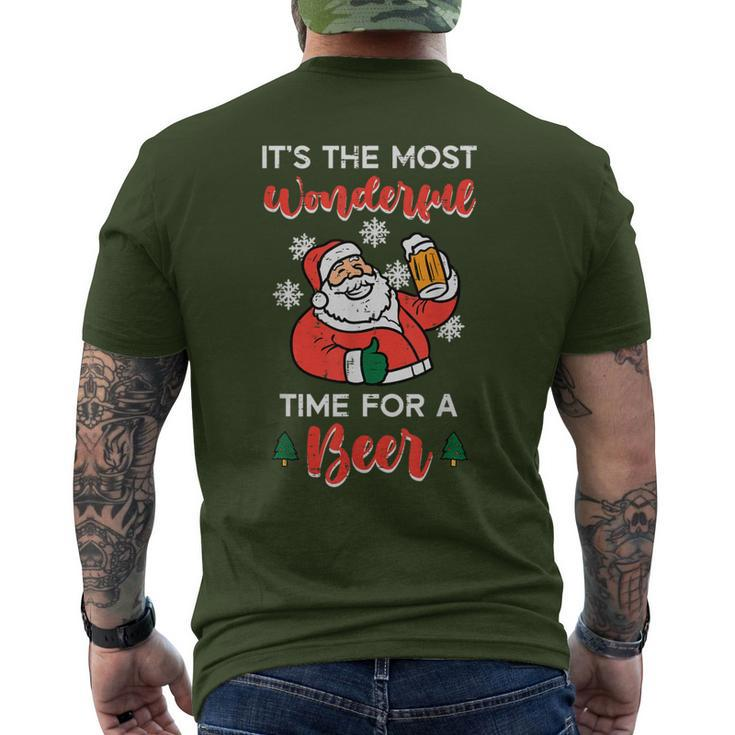 Christmas Most Wonderful Time For Santa Xmas Dad Men Men's T-shirt Back Print