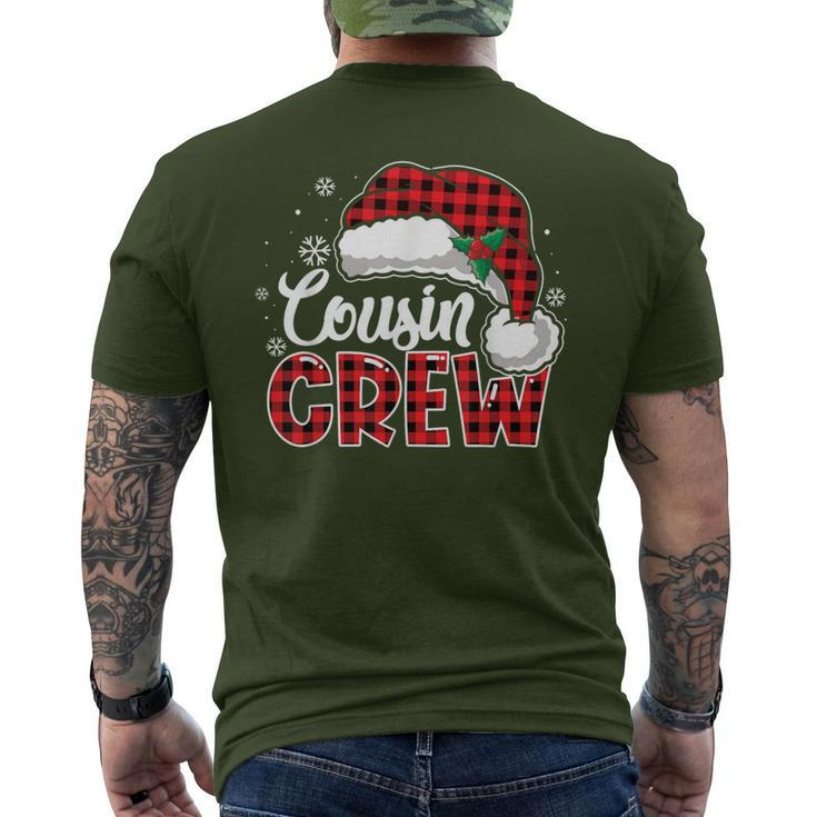 Cousin Crew Buffalo Plaid Christmas Family Xmas Pajama Santa Men's T-shirt Back Print
