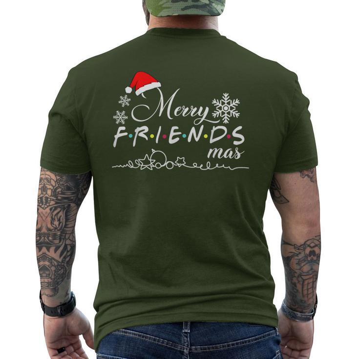 Cute Merry Friendsmas Christmas Friends Matching Xmas Party Men's T-shirt Back Print