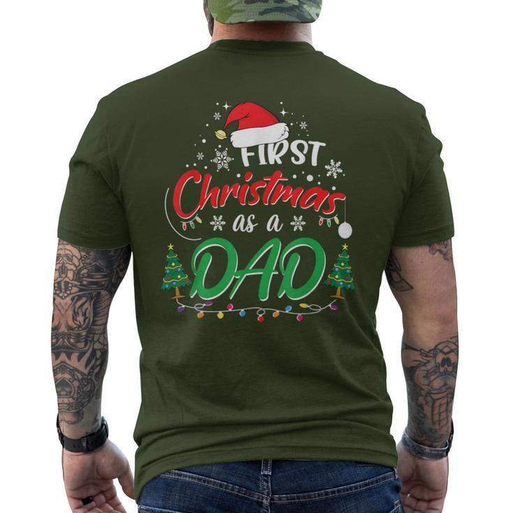 First Christmas As A Dad New Daddy 1St Christmas Men's T-shirt Back Print