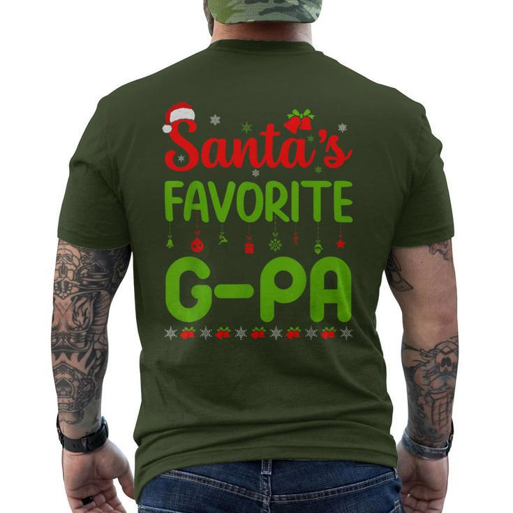 Christmas Santa's Favorite G-Pa Cute Merry Xmas Party Men's T-shirt Back Print
