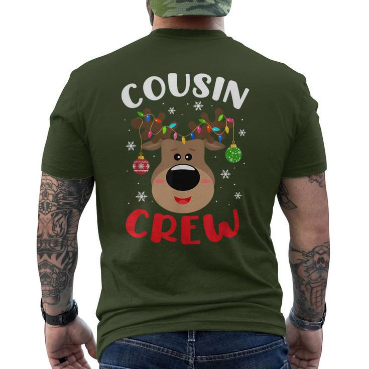 Cousin Crew Cute Reindeer Family Matching Pajama Xmas Men's T-shirt Back Print