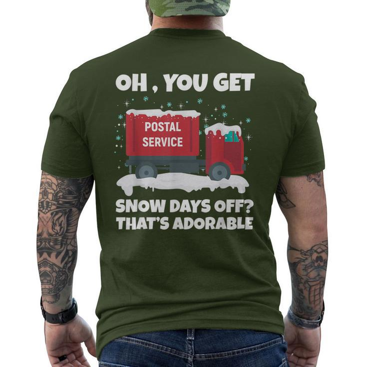 Postal Worker Christmas Joke Mailman Men's T-shirt Back Print