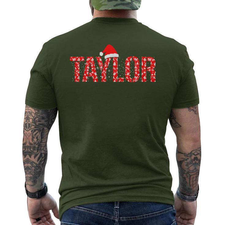 Taylor Santa First Name Christmas Taylor Men's T-shirt Back Print