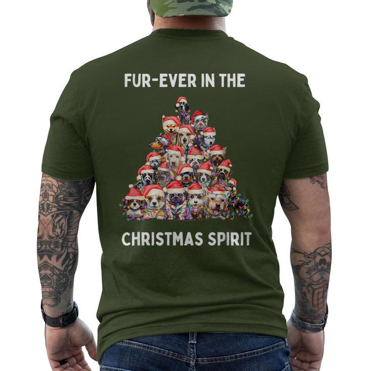 Fur-Ever In The Christmas Spirit Dog Lover Man's Best Friend Men's T-shirt Back Print