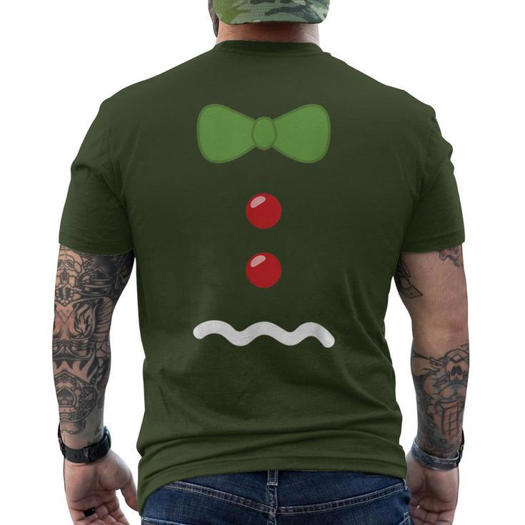 Gingerbread Man Christmas Costume Xmas Men's T-shirt Back Print