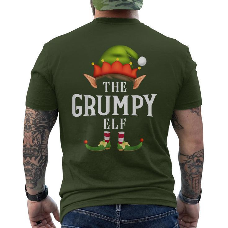 Grumpy Elf Group Christmas Pajama Party Men's T-shirt Back Print