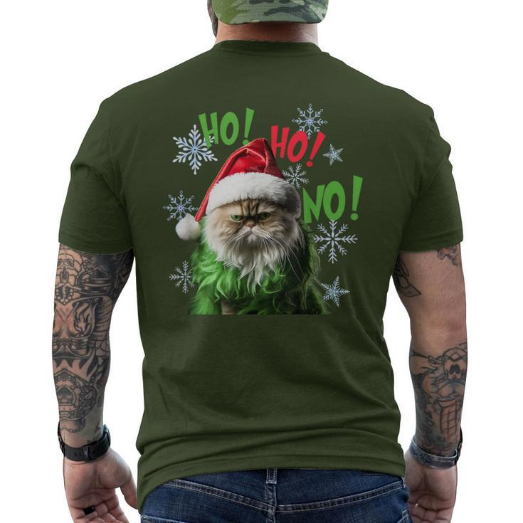 Ho Ho No Bad Cat Christmas Men's T-shirt Back Print