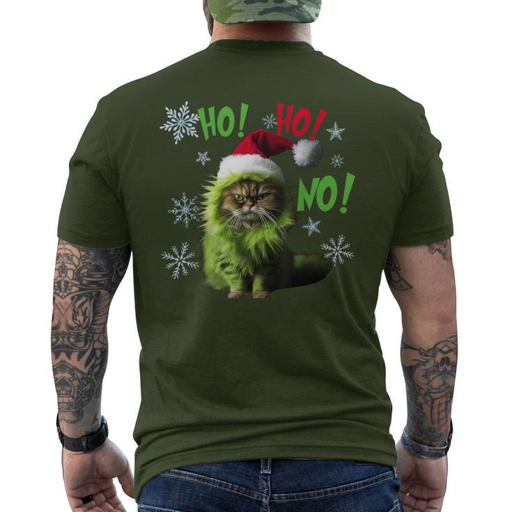 Ho Ho No Bad Cat Christmas Men's T-shirt Back Print