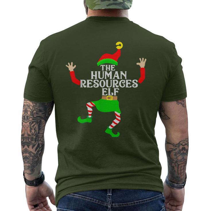 Human Resources Elf Matching Family Group Christmas Party Pj Men's T-shirt Back Print