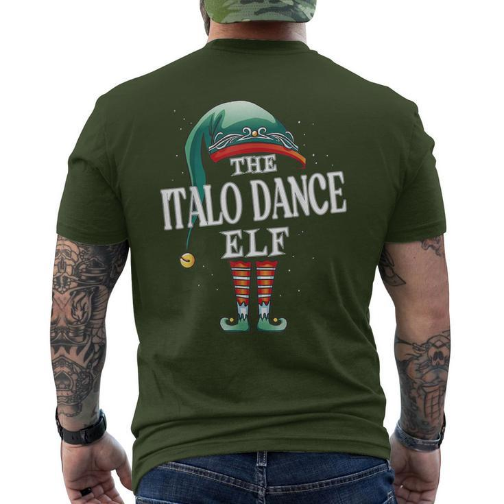 Italo Dance Elf Christmas Group Xmas Pajama Party Men's T-shirt Back Print