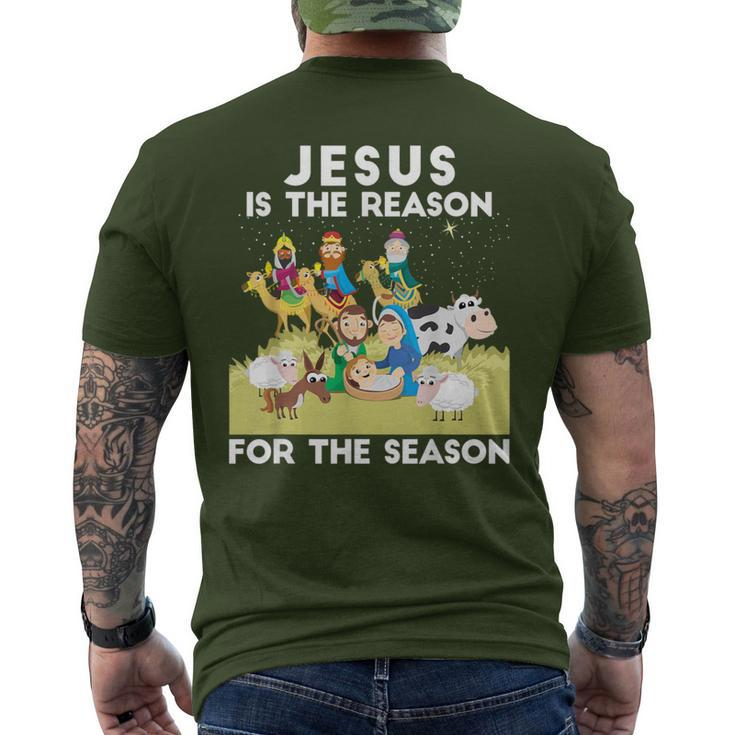Jesus Is The Reason For The Season Faith In God Christmas Men's T-shirt Back Print