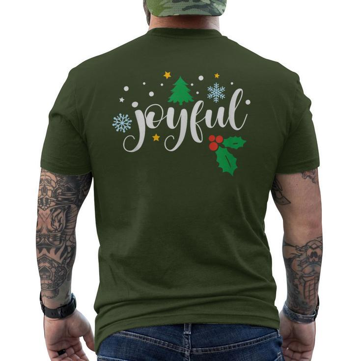 Joyful Christmas Season Holidays Thankful Inspiring Men's T-shirt Back Print