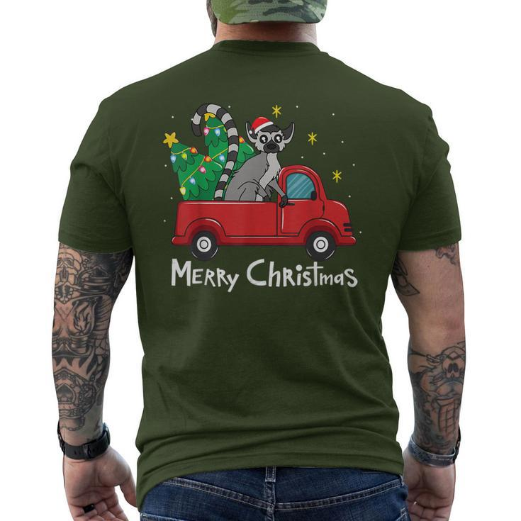 Lemur Christmas Ornament Truck Tree Xmas Men's T-shirt Back Print