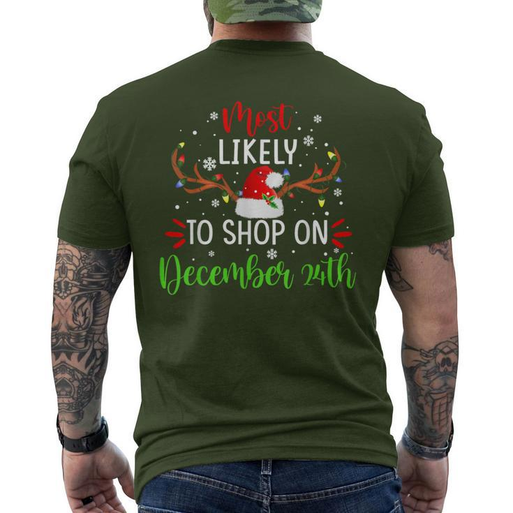 Most Likely To Shop On December 24Th Christmas Matching Men's T-shirt Back Print