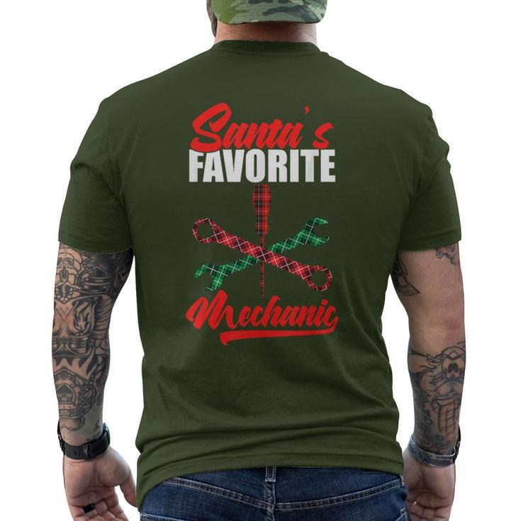 Mechanic Santa Christmas Engineer Fix Men's T-shirt Back Print
