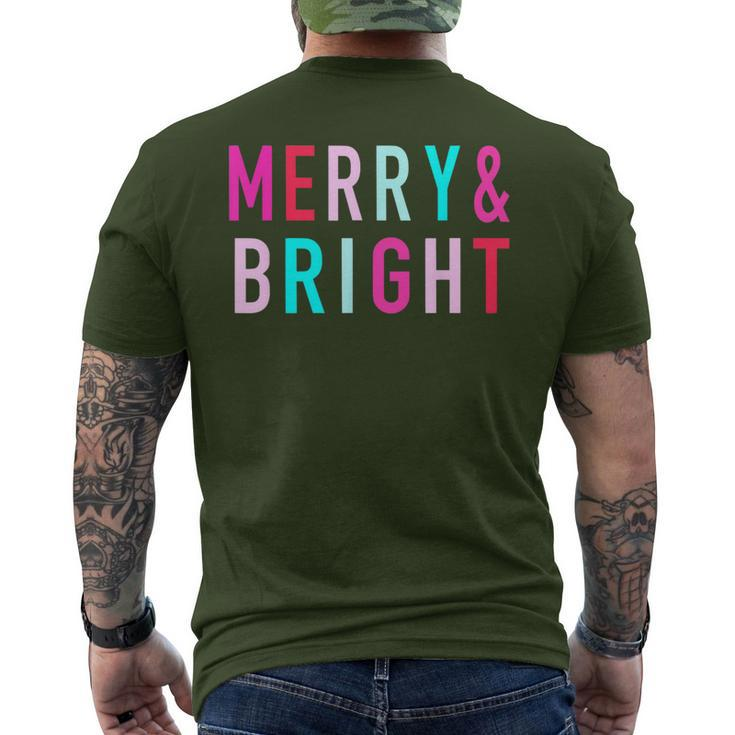 Merry And Bright Christmas Family Matching Christmas Men's T-shirt Back Print