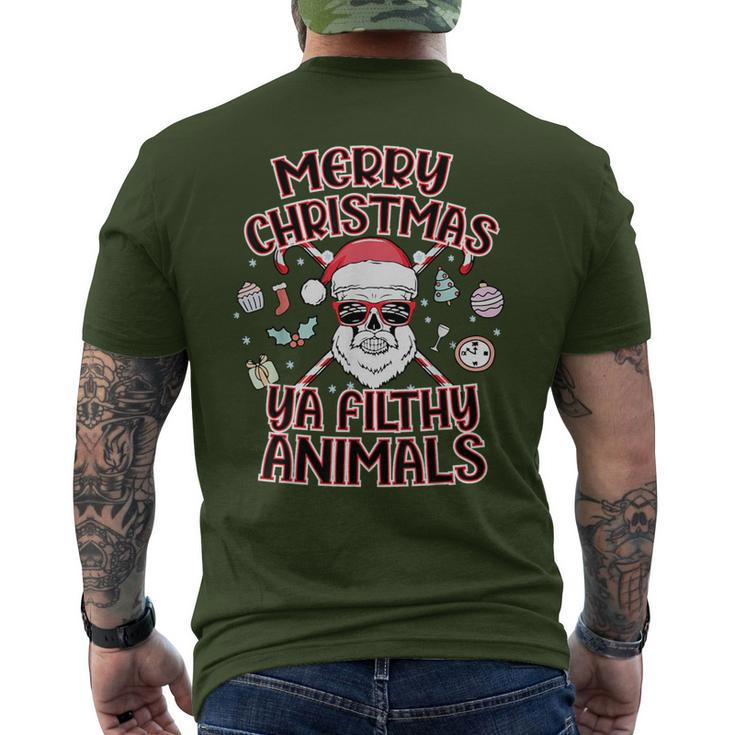 Merry Christmas Ya Filthy Animals Christmas Xmas Party Men's T-shirt Back Print