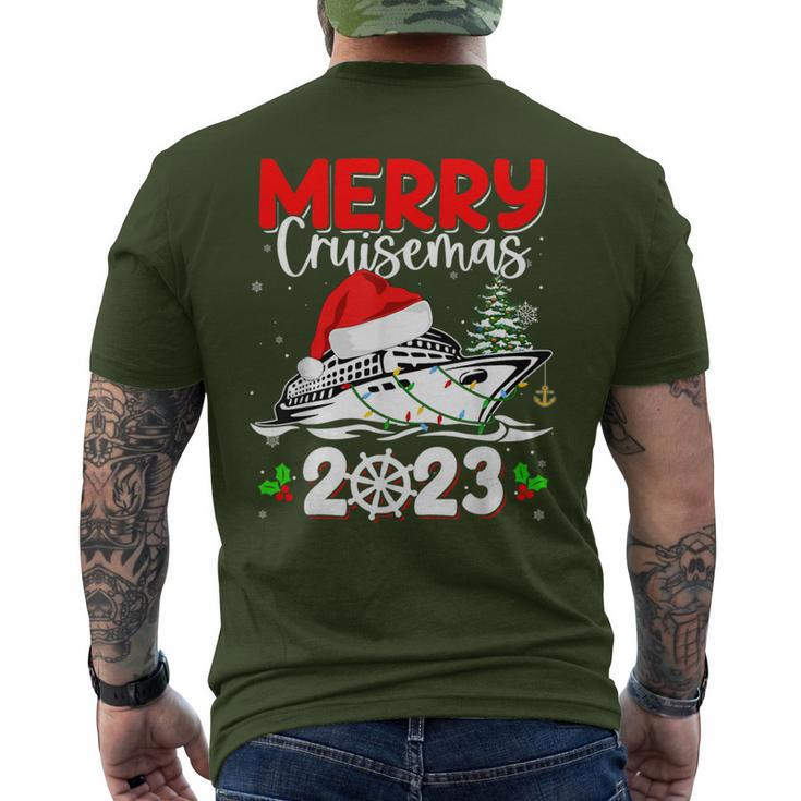 Merry Cruisemas 2023 Cruise Ship Family Christmas Pajamas Men's T-shirt Back Print