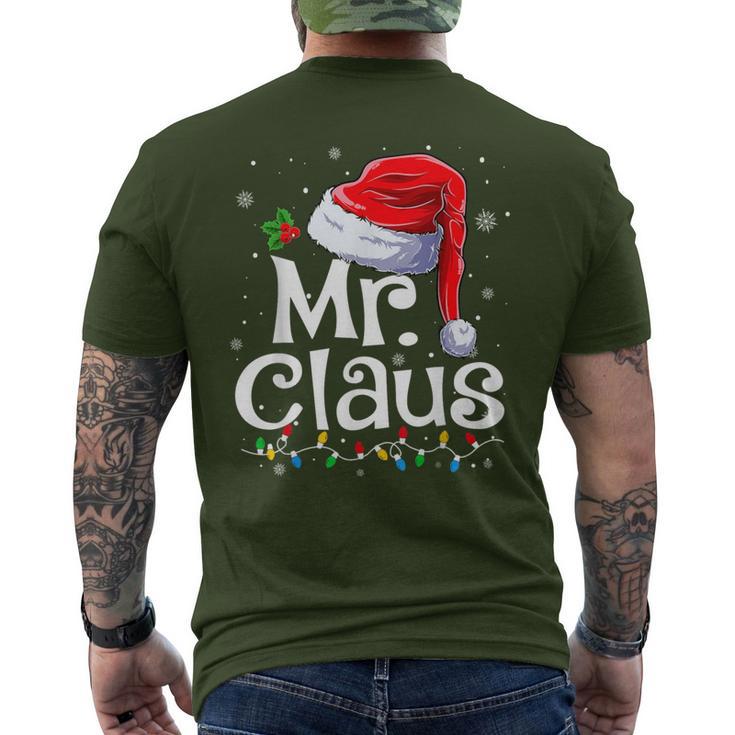 Mr And Mrs Claus Couples Matching Christmas Pajamas Santa Men's T-shirt Back Print