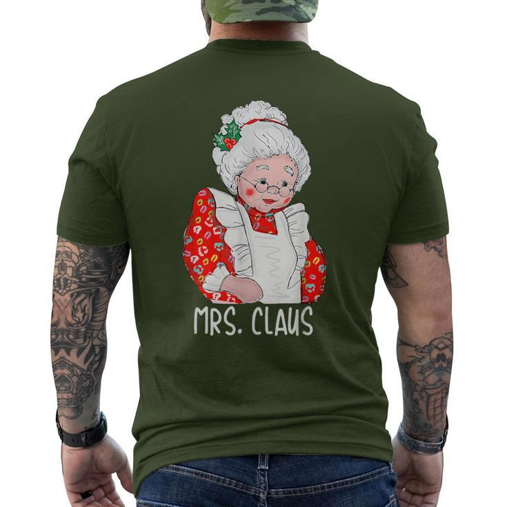 Mrs And Mr Santa Claus Couples Matching Christmas Pajamas Men's T-shirt Back Print