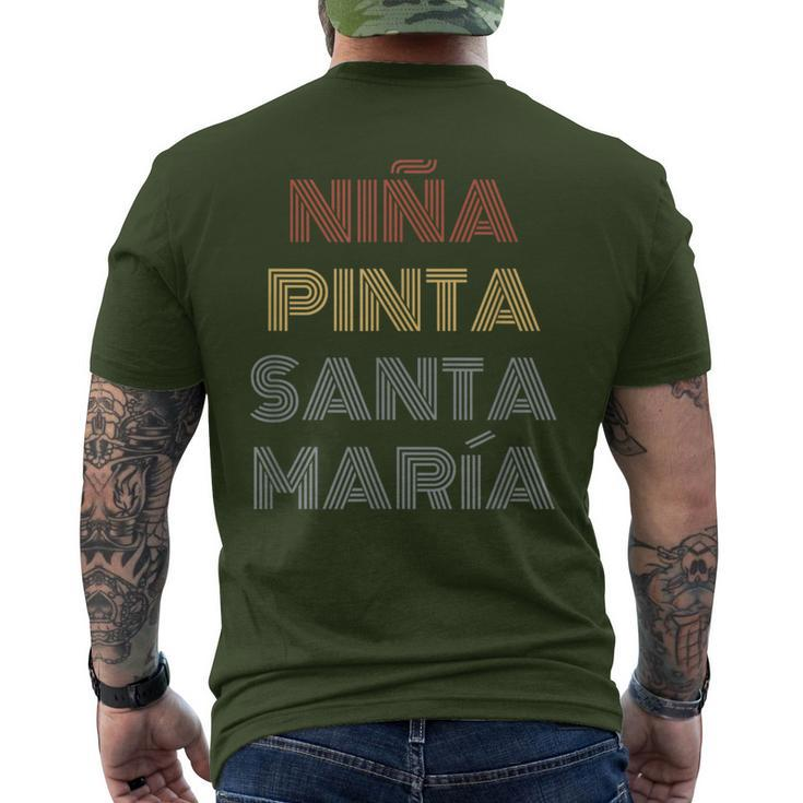 Niña Pinta Santa Maria History Christopher Columbus Day Men's T-shirt Back Print