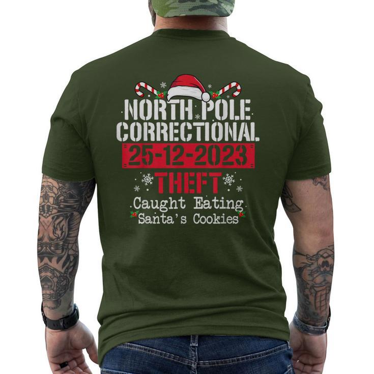 North Pole Correctional Theft Family Matching Christmas Men's T-shirt Back Print