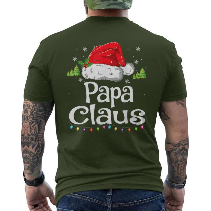 Papa Claus Christmas Pajama Family Matching Xmas Men's T-shirt Back Print