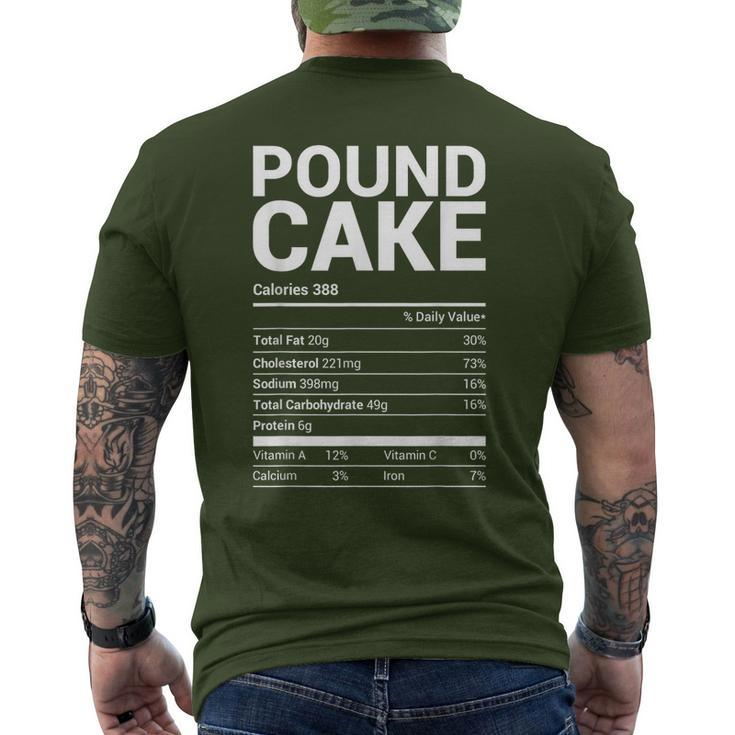 Pound Cake Nutrition Facts Family Matching Christmas Costume Men's T-shirt Back Print