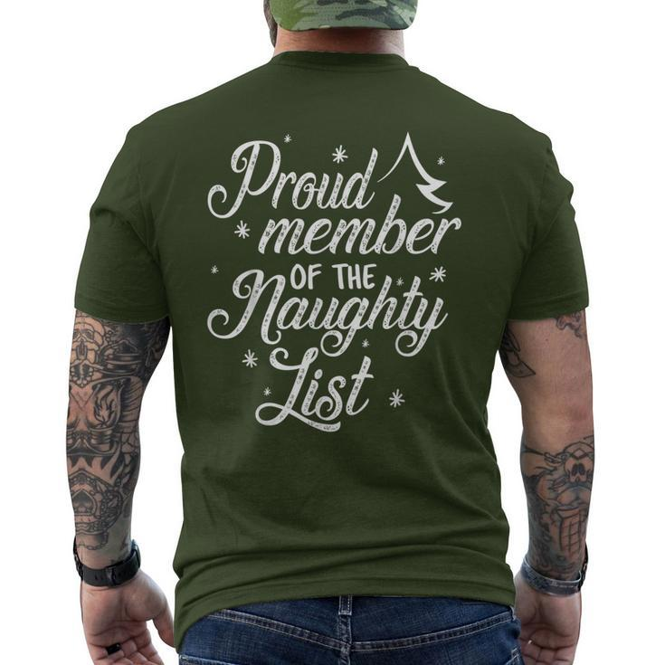 Proud Member Of The Naughty List Christmas Party Men's T-shirt Back Print