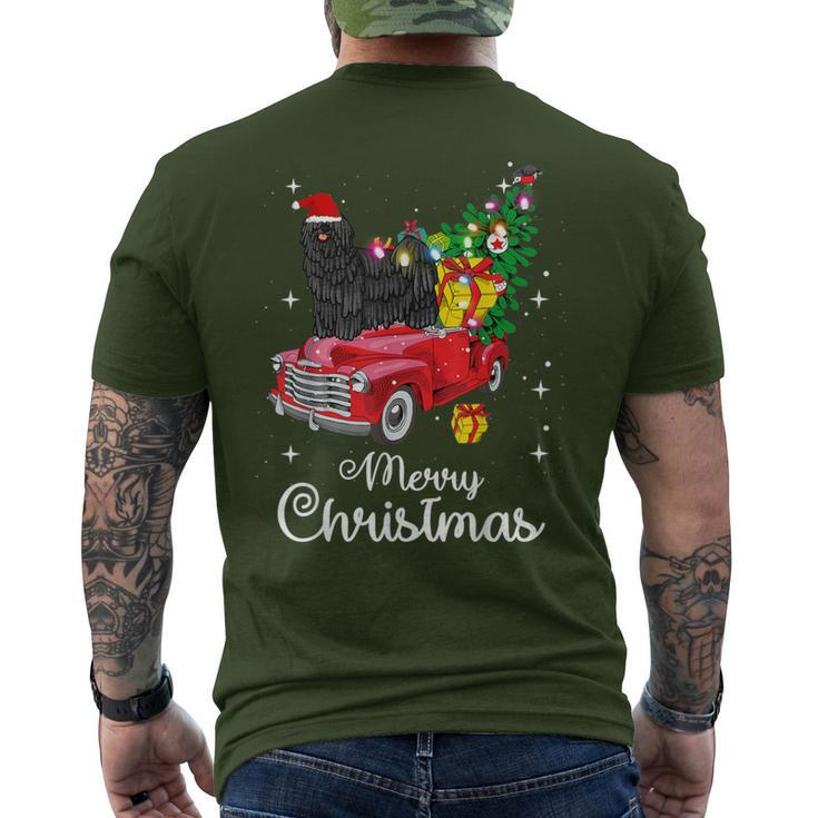 Puli Ride Red Truck Christmas Pajama Dog Men's T-shirt Back Print