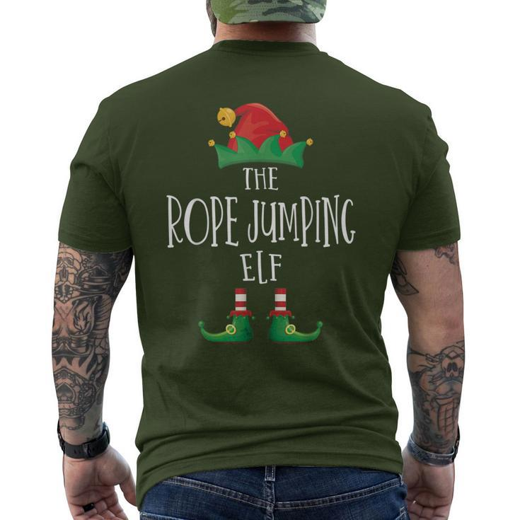 Rope Jumping Elf Family Matching Pajamas Christmas Men's T-shirt Back Print
